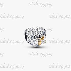 Pandora Bridgerton Honeycomb & Bee Heart Charm